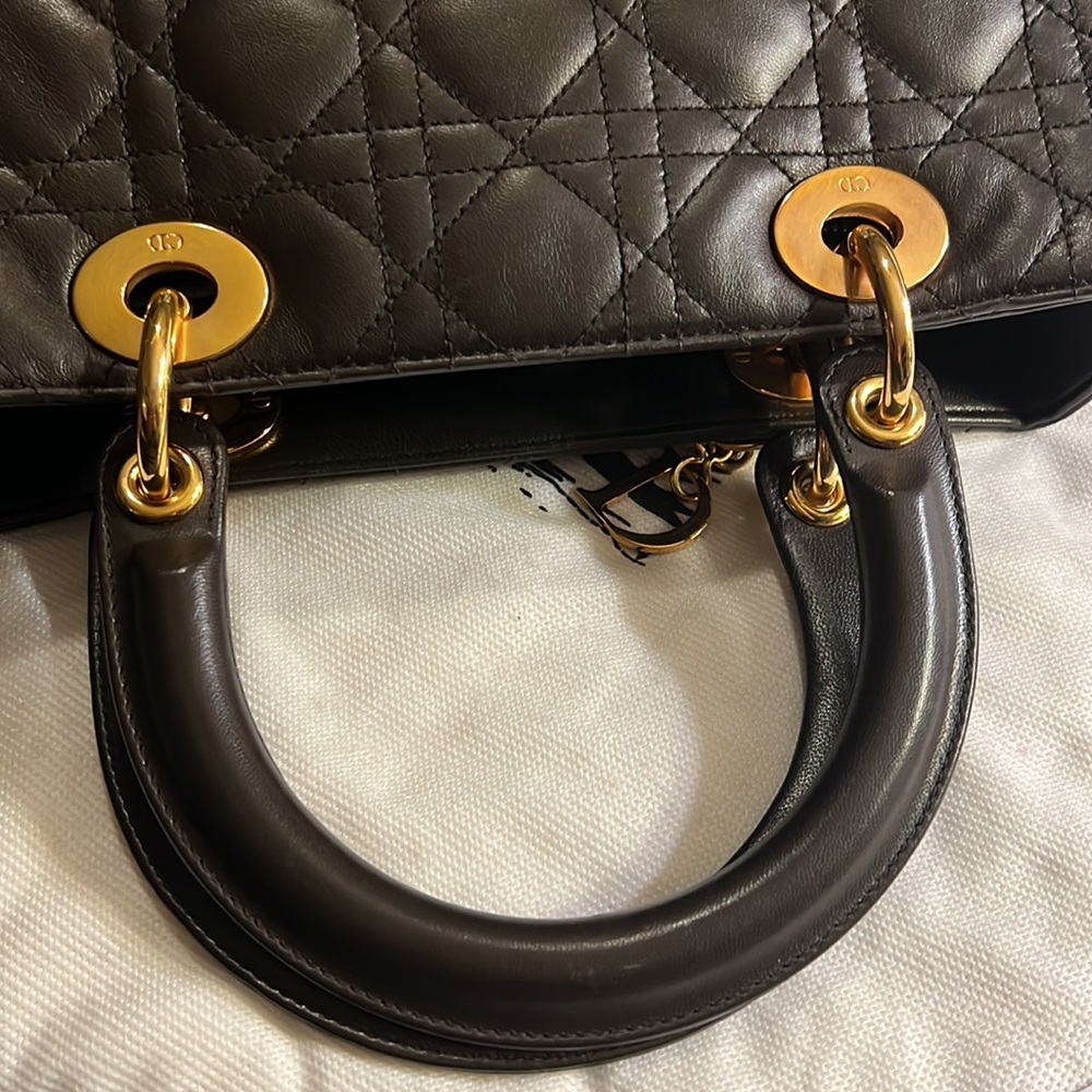 SOLD❤️❤️❤️Lady Dior Bag Cannage Quilt lamb skin - Picture 13 of 14